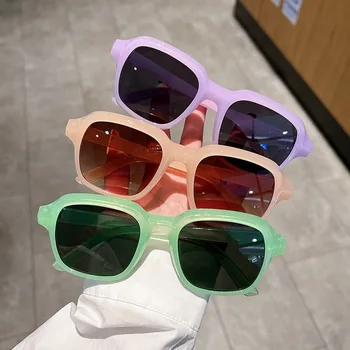Градиентные карамел цвят, Нови дамски слънчеви очила, Реколта модни Маркови Дизайнерски Квадратни Слънчеви очила в стил пънк Uv400 Gafas De Sol Eyewear