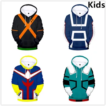 От 2 до 14 години, Бебешки блузи, My Hero Academia, hoody с 3D принтом за момчета и момичета, Hoody с анимационни герои bakugo katsuki, Детски дрехи