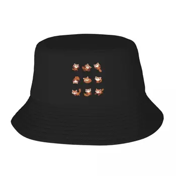 Нова шапка с широка периферия множество червени панди, стена за Катерене космата шапка, риболовна шапка, мъжки и дамски шапки