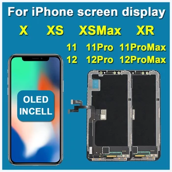 АААА + ++ + OLED iPhone X XR XS Max LCD дисплей Incell За iPhone 11 12 Pro Max LCD дисплей С 3D сензорен екран и Дигитайзером В събирането на