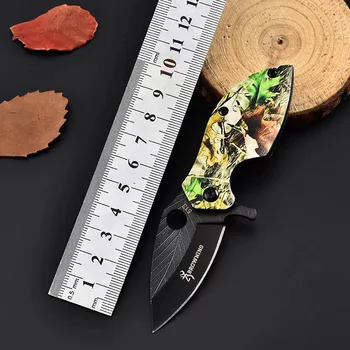 Нов 3cr13Mov Stainles Steel 3D форма на лист, тактически сгъваем нож за разузнаване, джобен нож за оцеляване, Къмпинг, Риболов, Инструмент за улицата