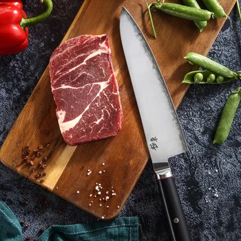 Нож ръчна изработка от 3 слоя стомана С остър нож на Главния готвач Гюту За Нарязване на Сашими и Суши, Японски Кухненски Ножове, Инструменти за приготвяне на храна