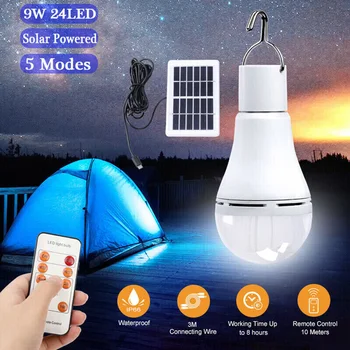 Портативна led слънчева лампа COB USB, акумулаторна на слънчевата енергия, паник лампа се захранва от лентата за нощуване на открито, къмпинг палатки, риболов