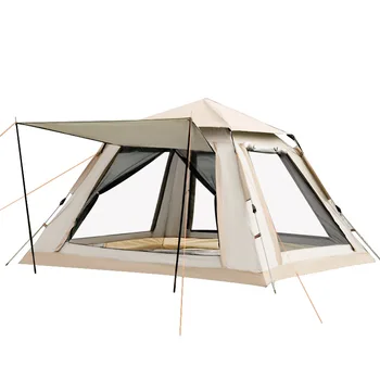 Висококачествена Плажната сгъваема палатка на 5-8 души за нощуване на открито, автоматична Лесна инсталация, Водоустойчив семейна палатка, туризъм, скално Катерене