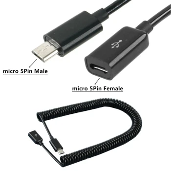 Удлинительный кабел за зареждане Micro USB от жените към Micro USB от мъжете, кабели за зареждане и пренос на данни, Аксесоари за USB устройства K1KF