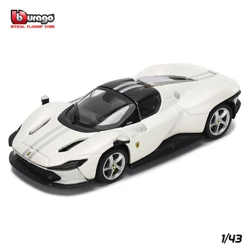 Bburago 1:43 Ferrari DAYTONA SP3 Луксозен автомобил от бяла Сплав, хвърли под налягане, модела на автомобила, за събиране на детски играчки, подарък