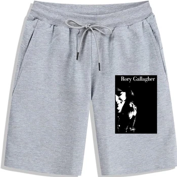 Нови мъжки черни шорти Rory Gallagher Blues Rock Musician от чист памук, мъжки гащета от чист памук, кръгли