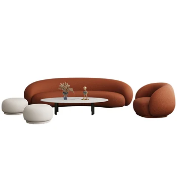 Разтегателен диван Relax Xxl, Еластичен Извит, Съвременен Дизайн на Мека Извит диван, Модулна Бял