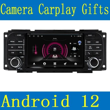Авто DVD плейър Carplay Android 12 за JEEP Grand Cherokee Liberty Wrangler Chrysler Dodge GPS радио стерео камера без DVD, WiFi