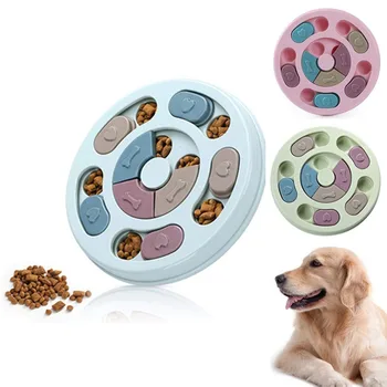 Играчка-пъзел за хранене на домашни кучета, бавно поедающая Нескользящая купа, Интерактивни средства за обучение на IQ и игри в поведението, Аксесоари за малки кученца