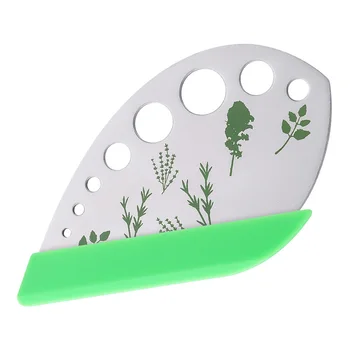 Многофункционален нож за зеленина от неръждаема стомана, парче за пилинг на листа, 9 дупки, инструменти за пилинг за кухнята и домакинството