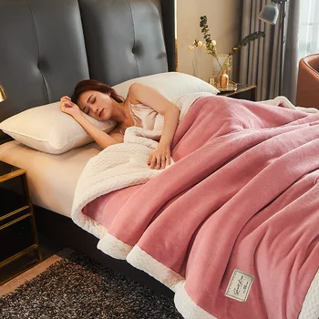 Есенно-зимни изолирана завивки за легла, Супер Леко и удобно флисовое одеяло със защита от търкалянето, утяжеленное Одеяло
