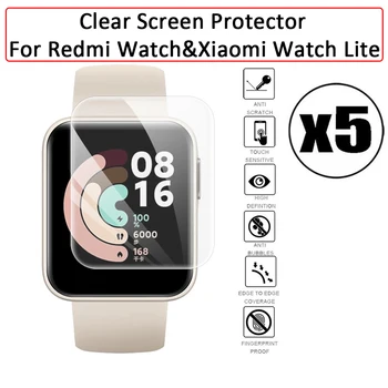 Меко Защитно фолио за екрана Xiaomi Redmi Watch и Mi Smart Watch Lite със Защита от Надраскване, Пълно Покритие, Гидрогелевая Защитно фолио, Аксесоари